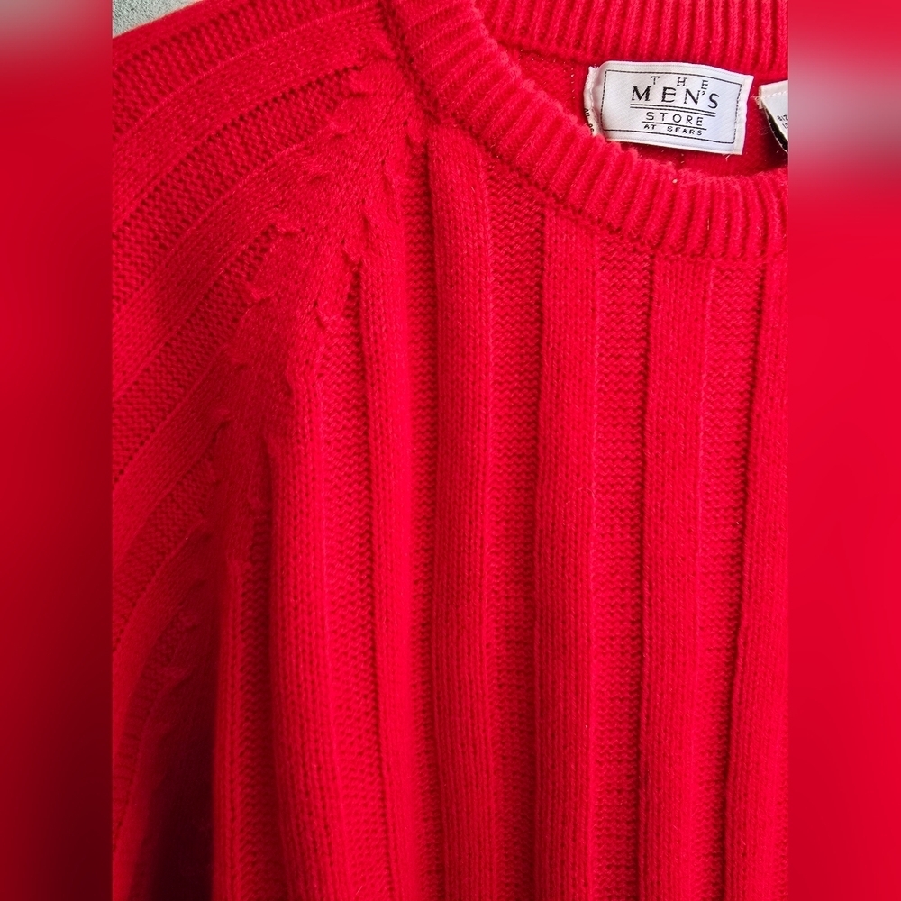 Vintage man knitted wool sweater from the year 80 and 90 - Picture 7 of 12
